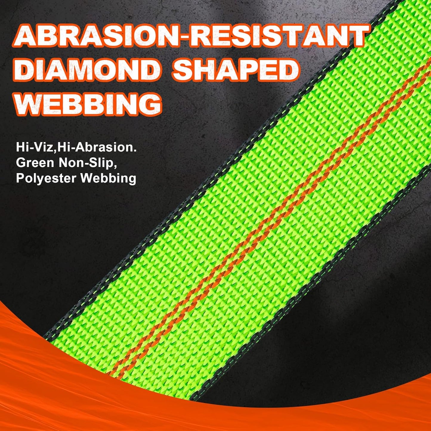 2" x 27' Ratchet Straps with Chain Extension and Grab Hooks,Heavy-Duty Tie Down Straps 3,333 lbs Working Load Limit and 10,000 lbs Break Strength for Cargo Straps for Secure Transport 4Pac