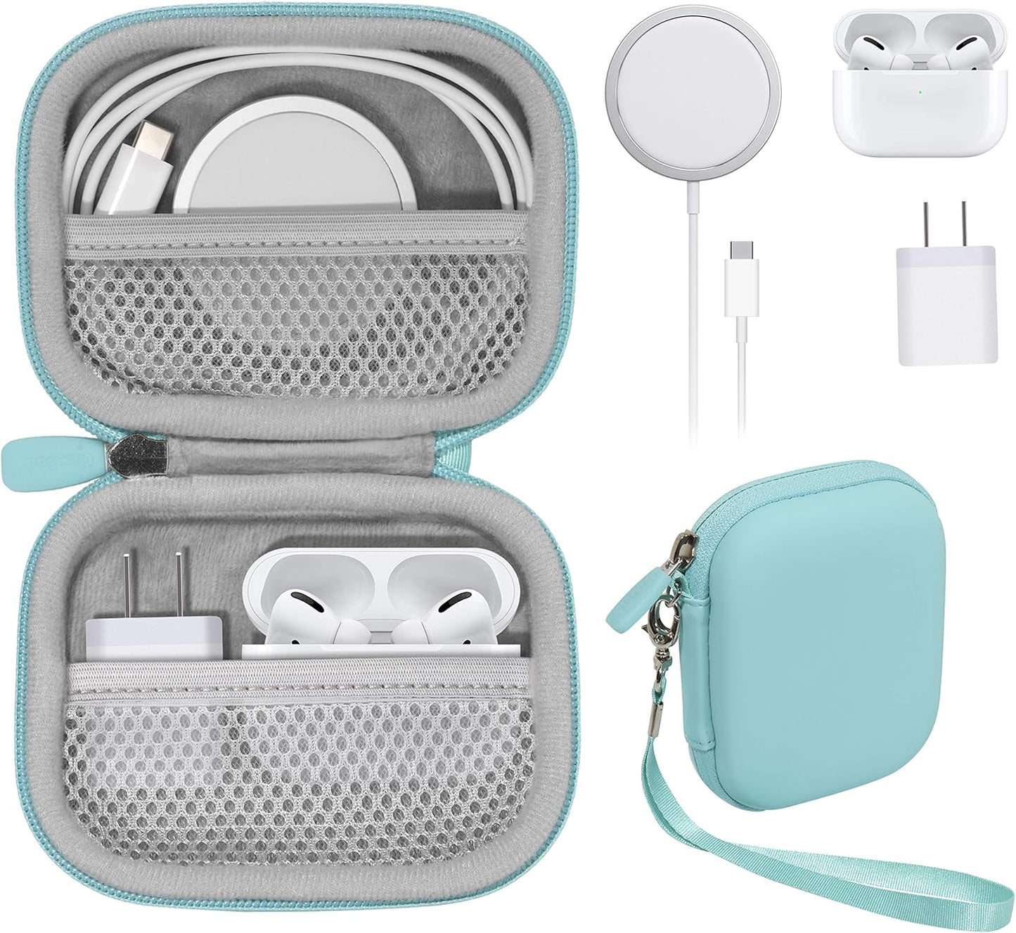 CaseSack All-in-One Case for iPhone MagSafe Charger & Battery Pack, Storage for Accessories/Power Adapter/Charge Cable/Docks, Compatible with AirPods 4/ Pro 3/2/ 1