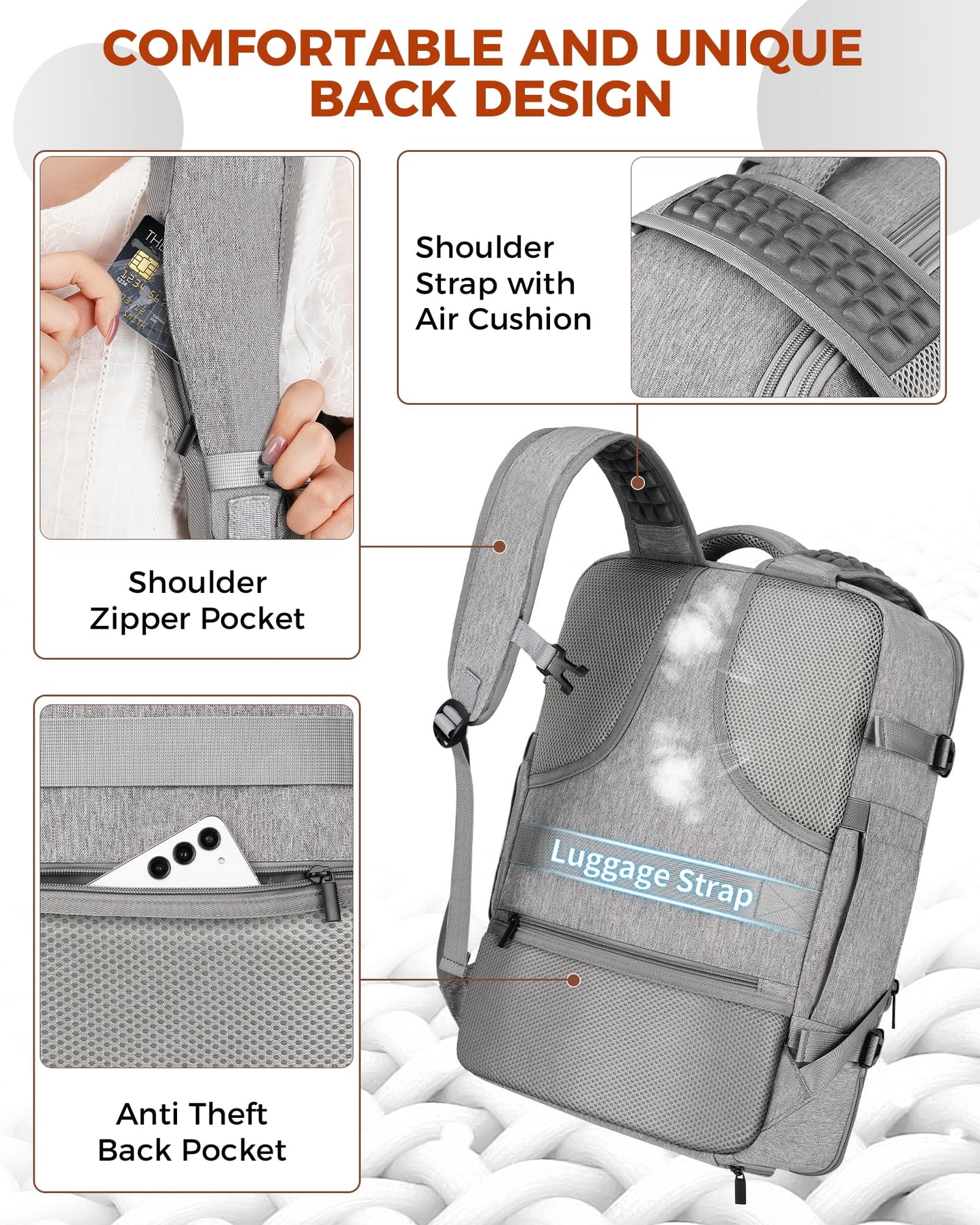 Vancropak Carry On Backpack for Airplanes, Flight Approved Travel Backpack