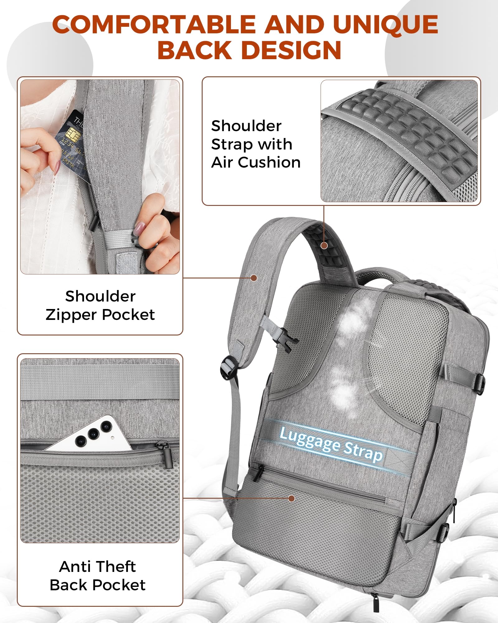 Vancropak Carry On Backpack for Airplanes, Flight Approved Travel Backpack