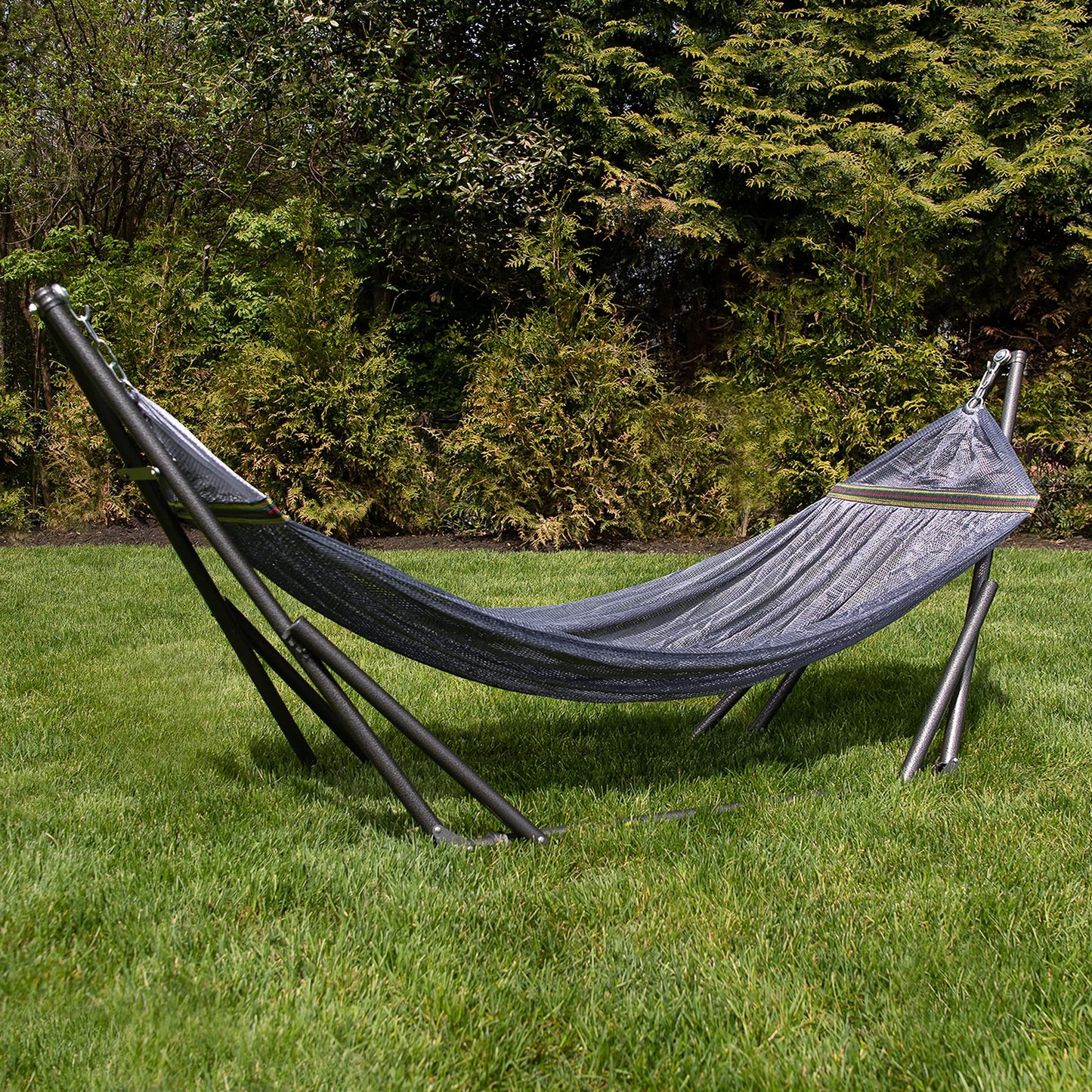 Best Home Fashion Portable Hammock with Collapsible Steel Stand, 450 lbs Capacity, No Tools