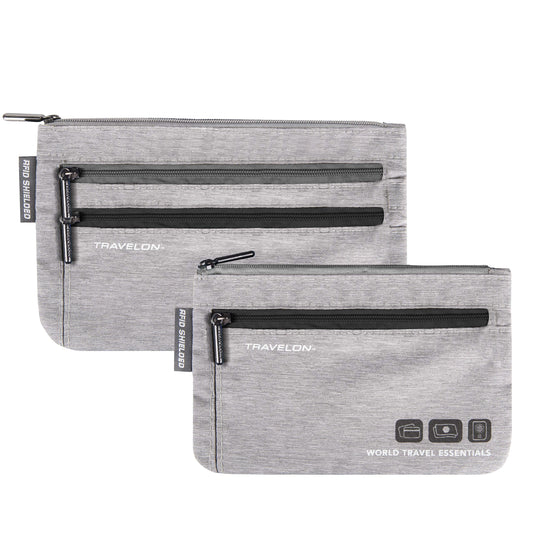 Travelon World Travel Essentials Set Of 2 Currency and Passport Organizers