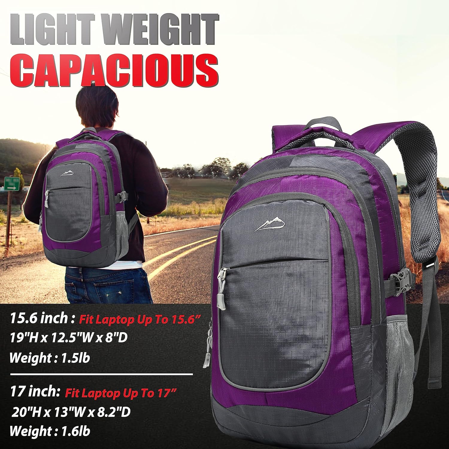 ProEtrade Extra Large Backpack Bookbag for College Travel Laptop Business Hiking Backpack Fit