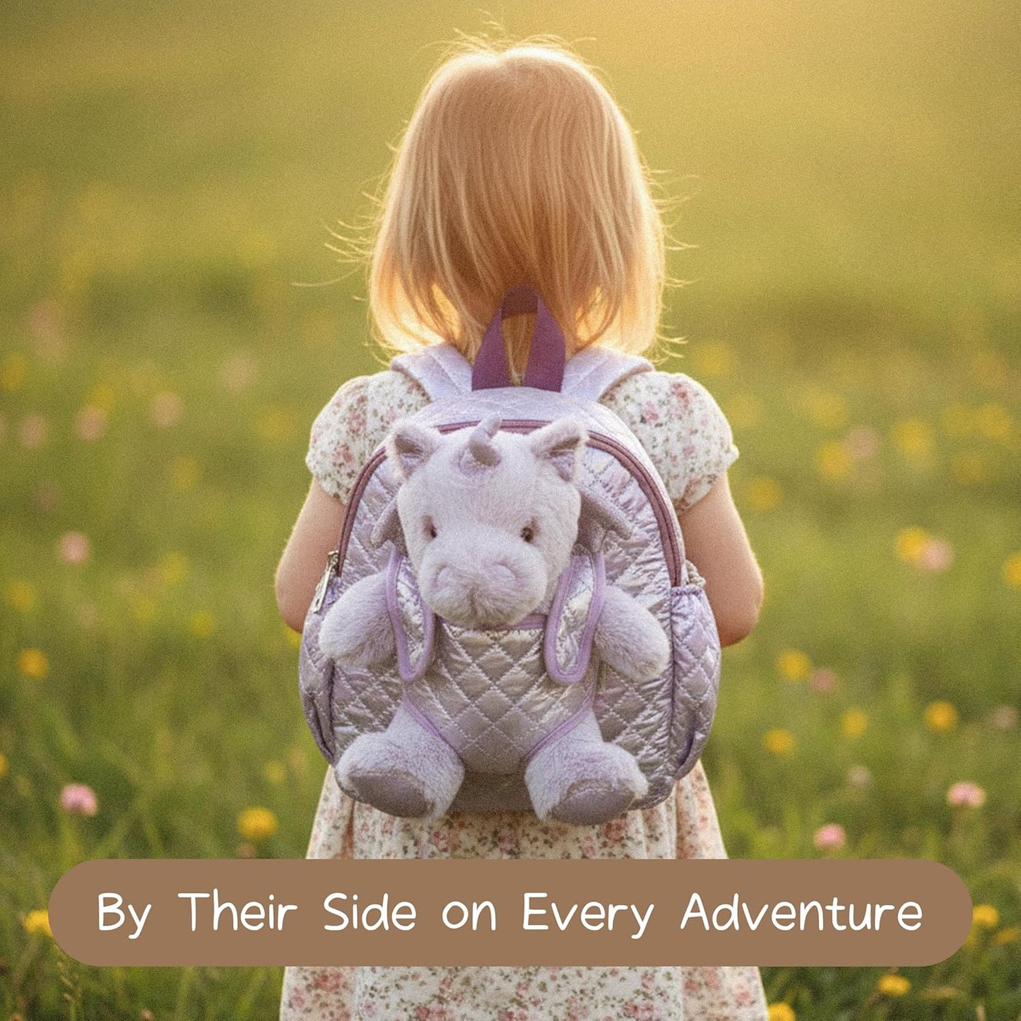 Moonkie Hug & Go Unicorn Toddler Backpack – Soft Plush Bag with Detachable Toy for Girls Aged 2–4 | Perfect for Daycare | Travel & Birthday Gifts for 3-Year-Old Kids