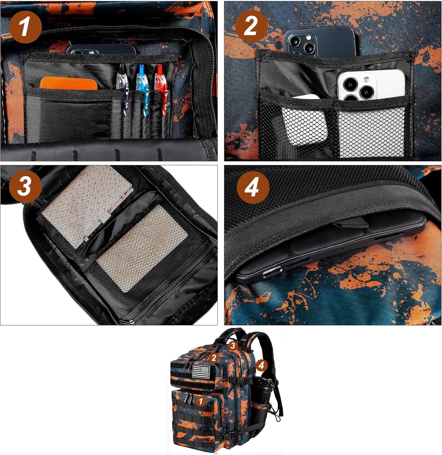 LHI Tactical Military Backpack for Men and Women 25L/35L Army Assault Pack Bag Small Rucksack with