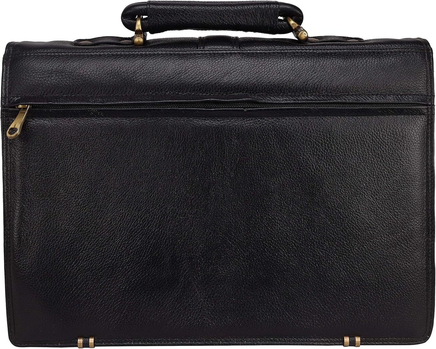 DA LV Full Grain Leather Laptop Briefcases Men Top Choice Gifts Laptop Bag Office Work 16'' Vintage