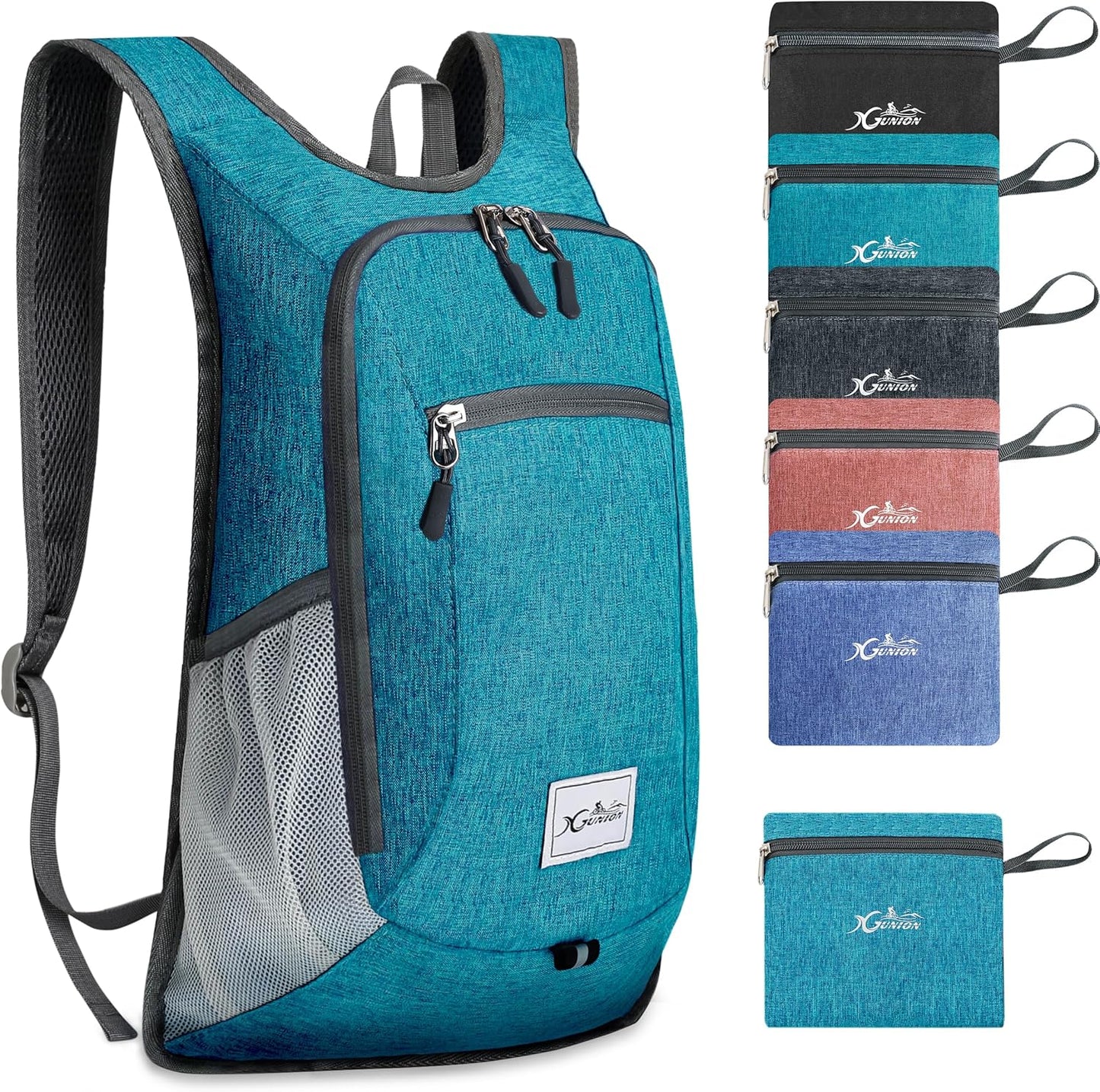 Hiking Backpack 10L Small Travel Lightweight Daypack Foldable Hiking Packable Camping Hiking Backpacks for Women Men (Teal Blue)