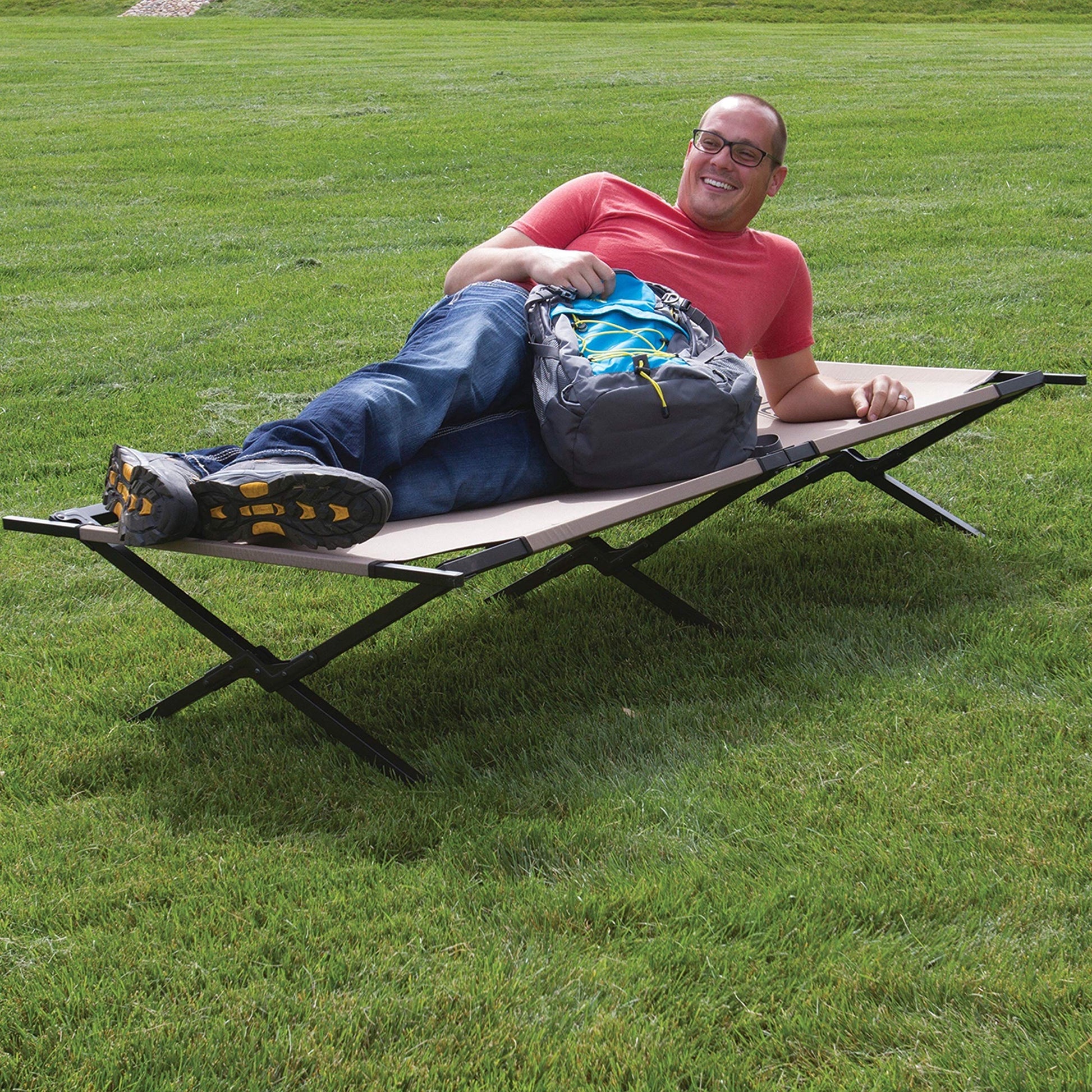 Coleman Trailhead II Large Folding Cot with Easy Setup & Takedown, Supports Adults up to 6ft 2in or