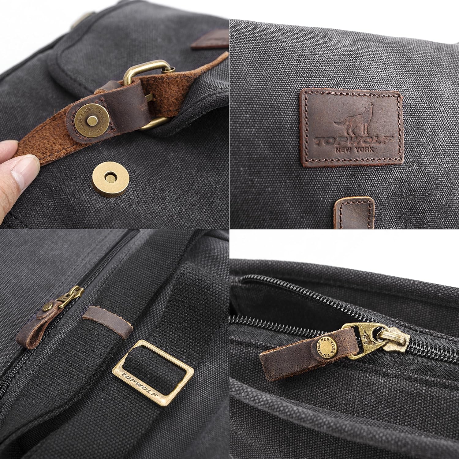 Canvas Messenger Bag Small Crossbody Bag Casual Travel Working Tools Bag Shoulder Bag Hold Phone