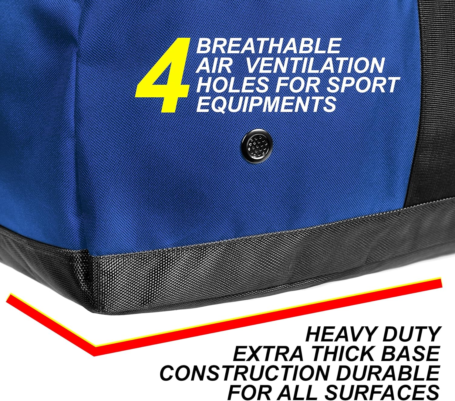 Fitdom 132L 36" Heavy Duty Extra Large Sports Gym Equipment Travel Duffel Bag W/Adjustable Shoulder
