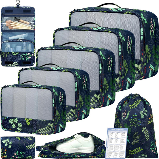 BAGAIL 9 Set Packing Cubes Luggage Packing Organizers for Travel Accessories