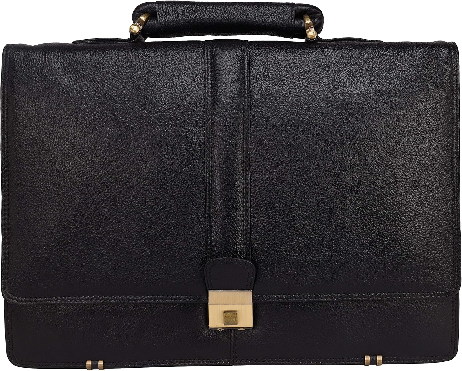 DA LV Full Grain Leather Laptop Briefcases Men Top Choice Gifts Laptop Bag Office Work 16'' Vintage