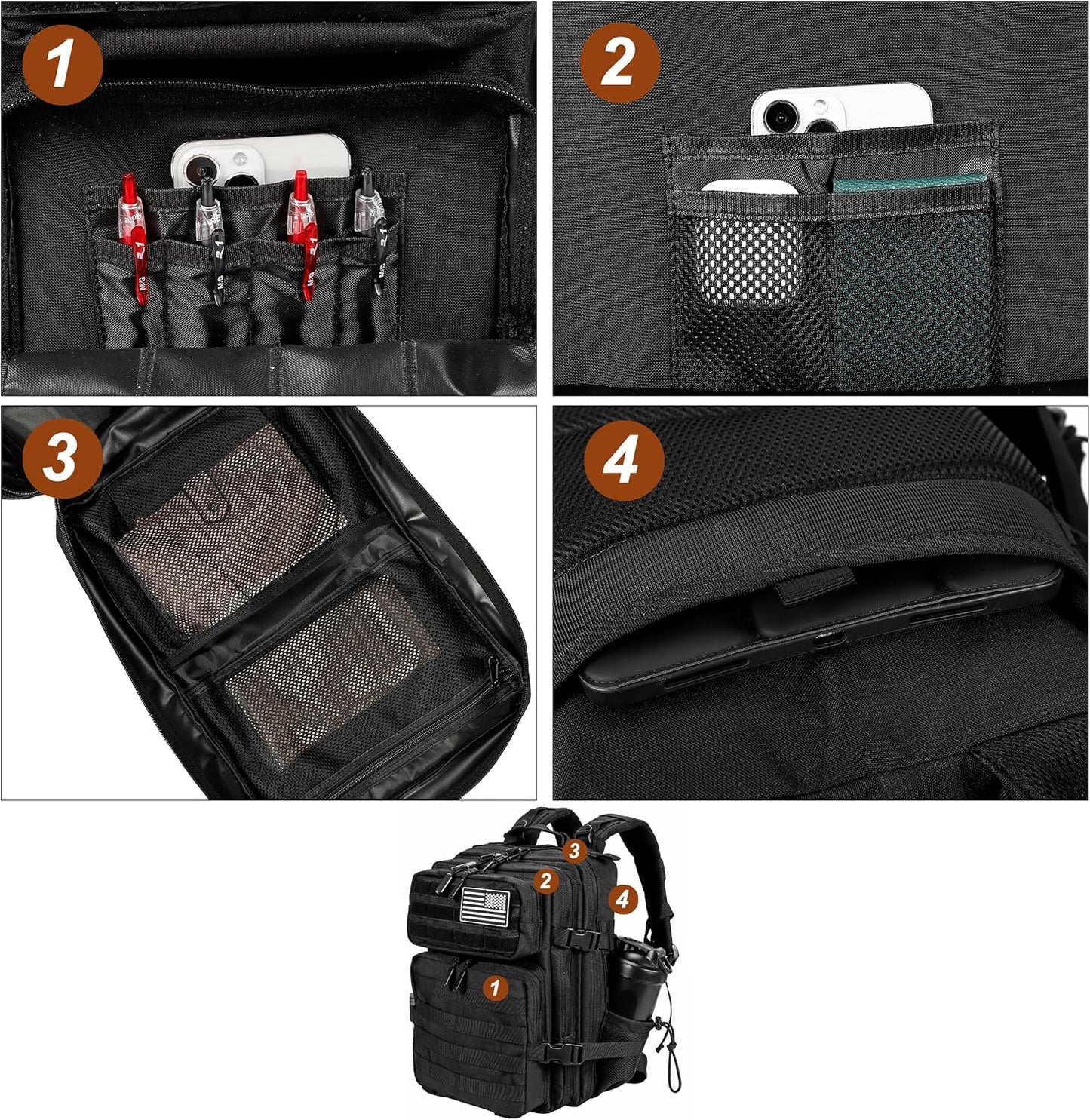 LHI Tactical Military Backpack for Men and Women 25L/35L Army Assault Pack Bag Small Rucksack with